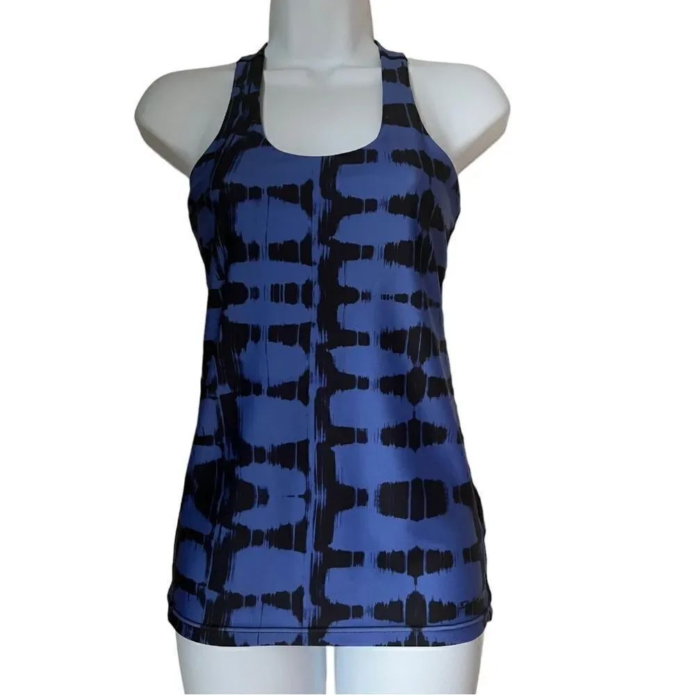 Dakine Women's Alohi Tech Tank Rashguard Sleeveless Shirt Medium Blue Lava sz M